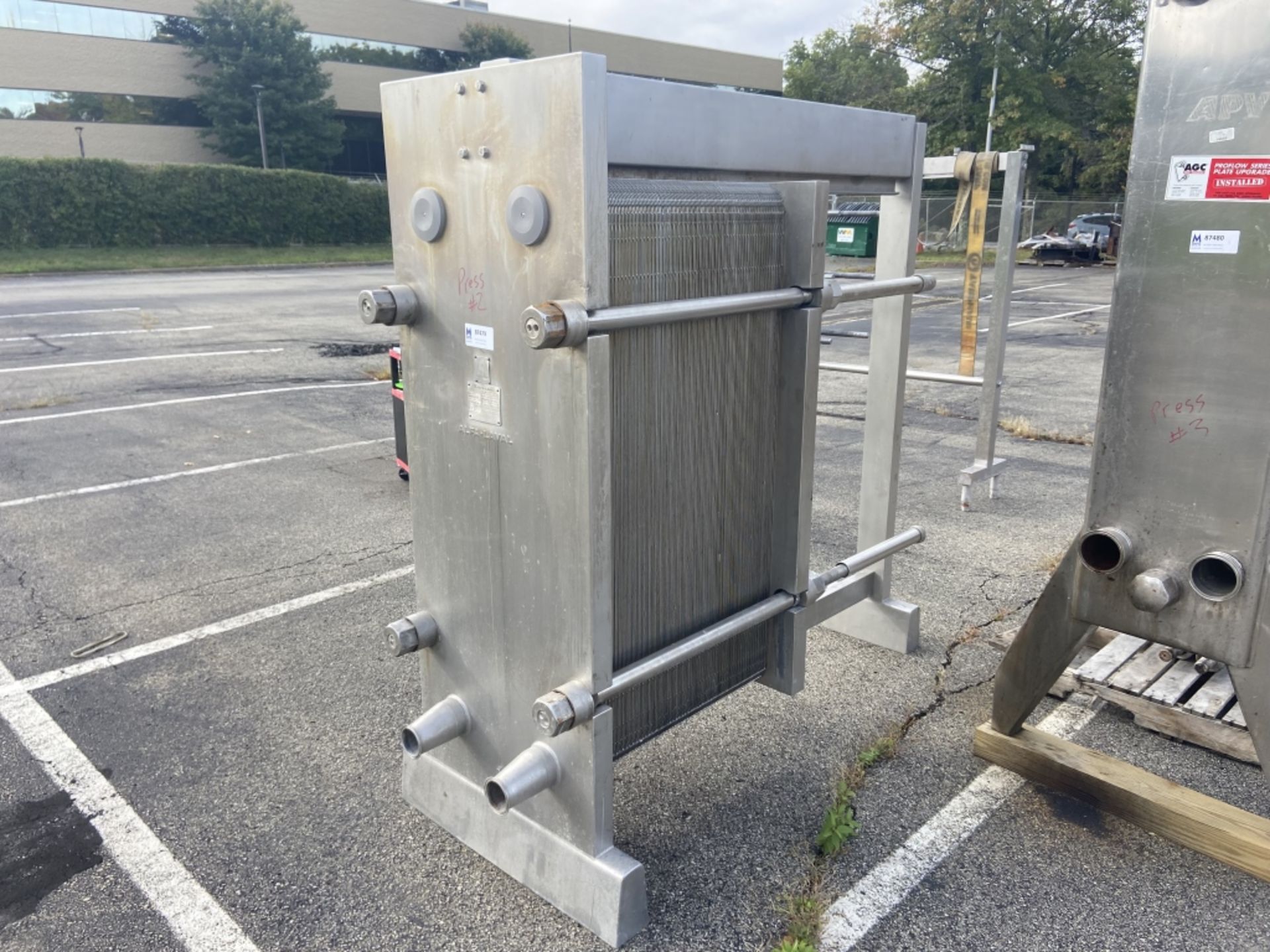 Alpha Laval S/S Plate Heat Exchanger, Type H10-RG, S/N 3951 Max. Work Pressure 1.0 MPA 10 Bar, - Image 4 of 8