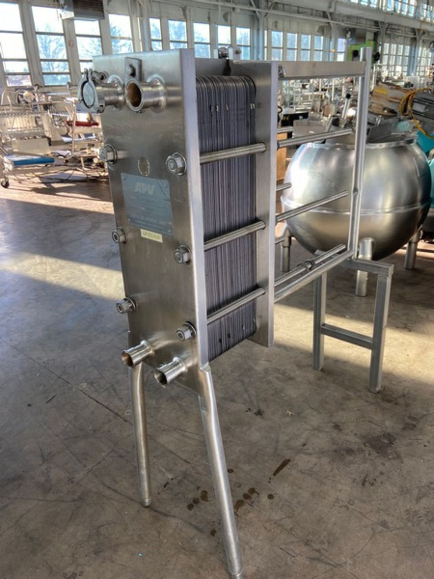 APV Plate Heat Exchanger, M/N HX-S, S/N 15617, with Aprox. (57) Plate, Moutned on S/S Frame (INV# - Bild 5 aus 6