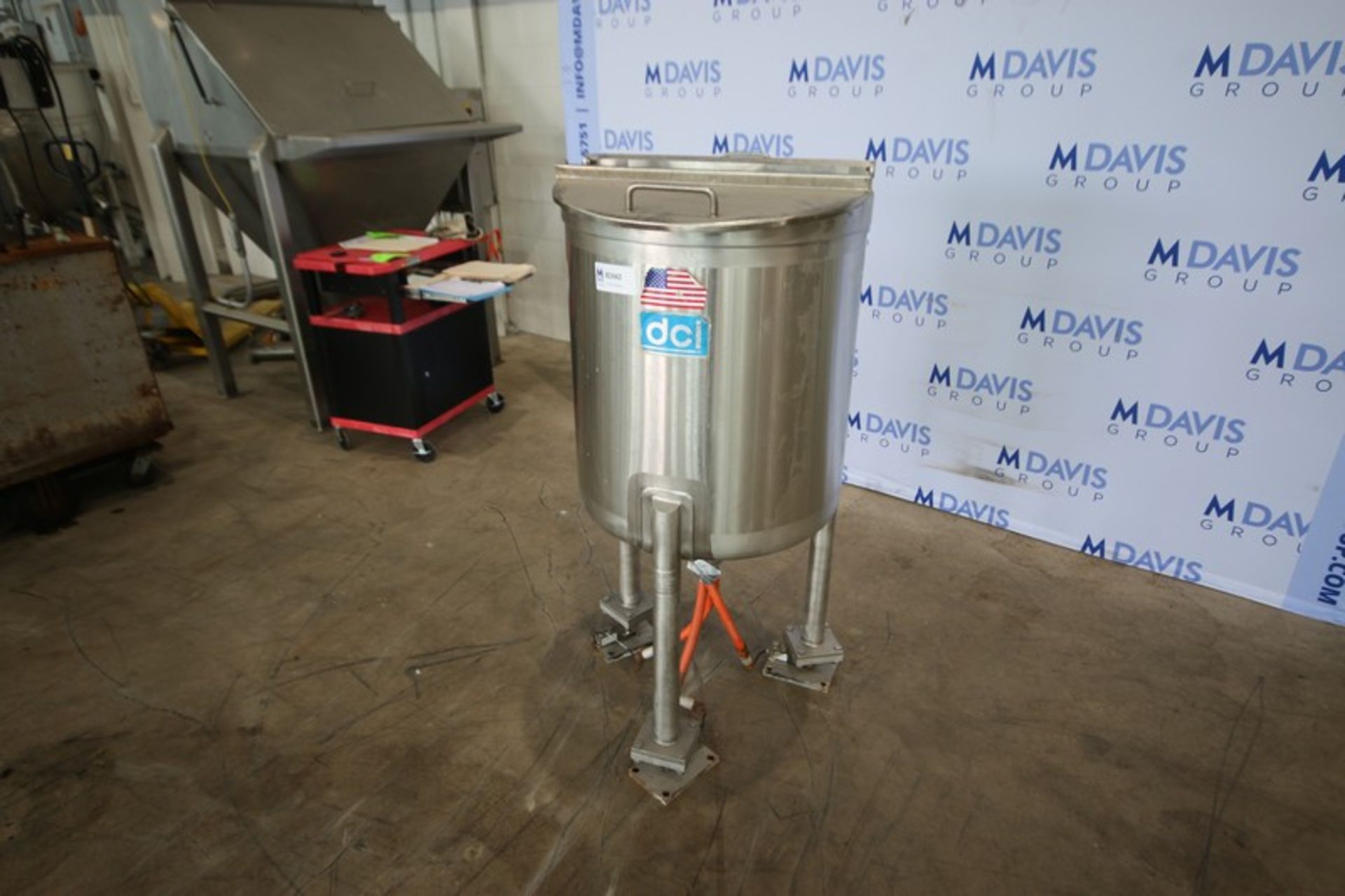 DCI Inc. 50 Gal. S/S Single Wall Tank, S/N JC0463, Internal Dims.: Aprox. 24" Tall x 24" Dia., - Image 2 of 6