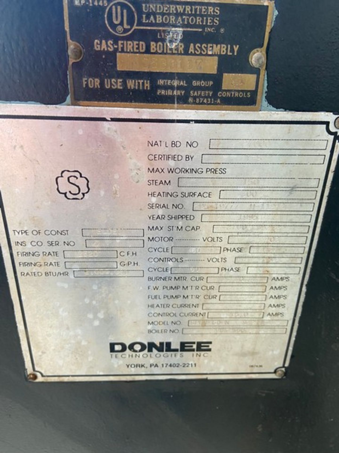 Donlee Technologies Inc. 2,700 lbs./Hr.,M/N SPHV-60-N 94218, S/N 95-19777 H-11214, 208 Volts, 3 - Image 10 of 11