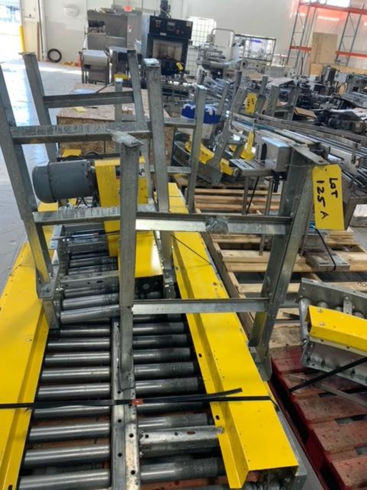 16" POWER ROLLER CONVEYOR, (1) 10' SECTION, (1) 7' SECTION, (1) 3' SECTION WITH DRIVE, (8) LEGS - Image 2 of 6