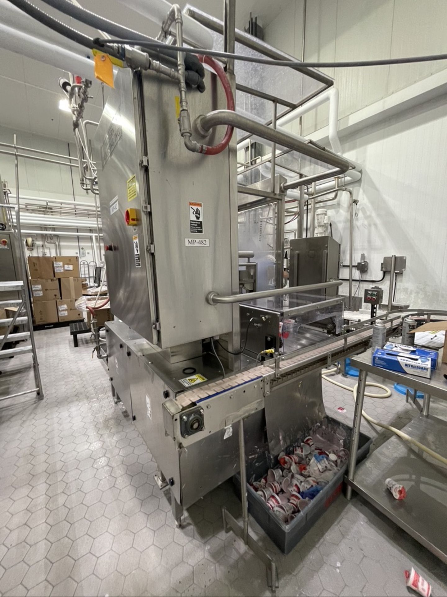 MODERN PACKAGING CUP FILLER, MODEL SL 1 X 3, S/N MP-482, 90-99 CPM, ALLEN BRADLEY SLC 5/05 CPU, - Image 11 of 19