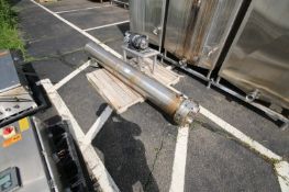 S/S Shell & Tube Heat Exchanger,OD: 7 ft. L x 5-1/2” Dia., with Pump on S/S Frame (INV#82448)(