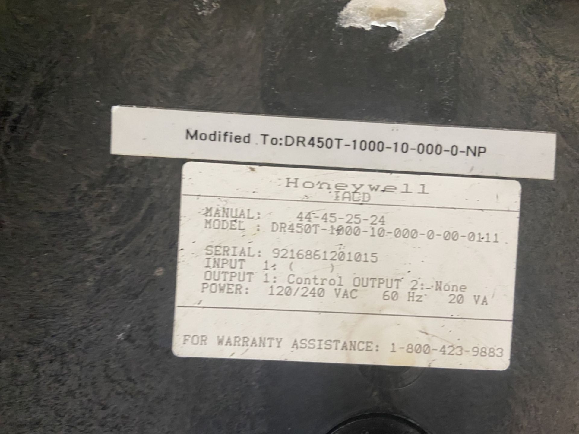 (2) Honeywell S/S Chart Recorders,M/N DR450T-1000-10-000-0-00-0111, 120/240 Volts (INV#82466)( - Image 3 of 3
