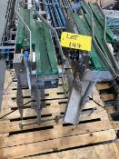 THIELE 4" SIDE BY SIDE TRANSFER CONVEYOR,NO DRIVE MOTORS (APPROX. SHIPPING DIMS: 48"L x 43"W x 45"H,