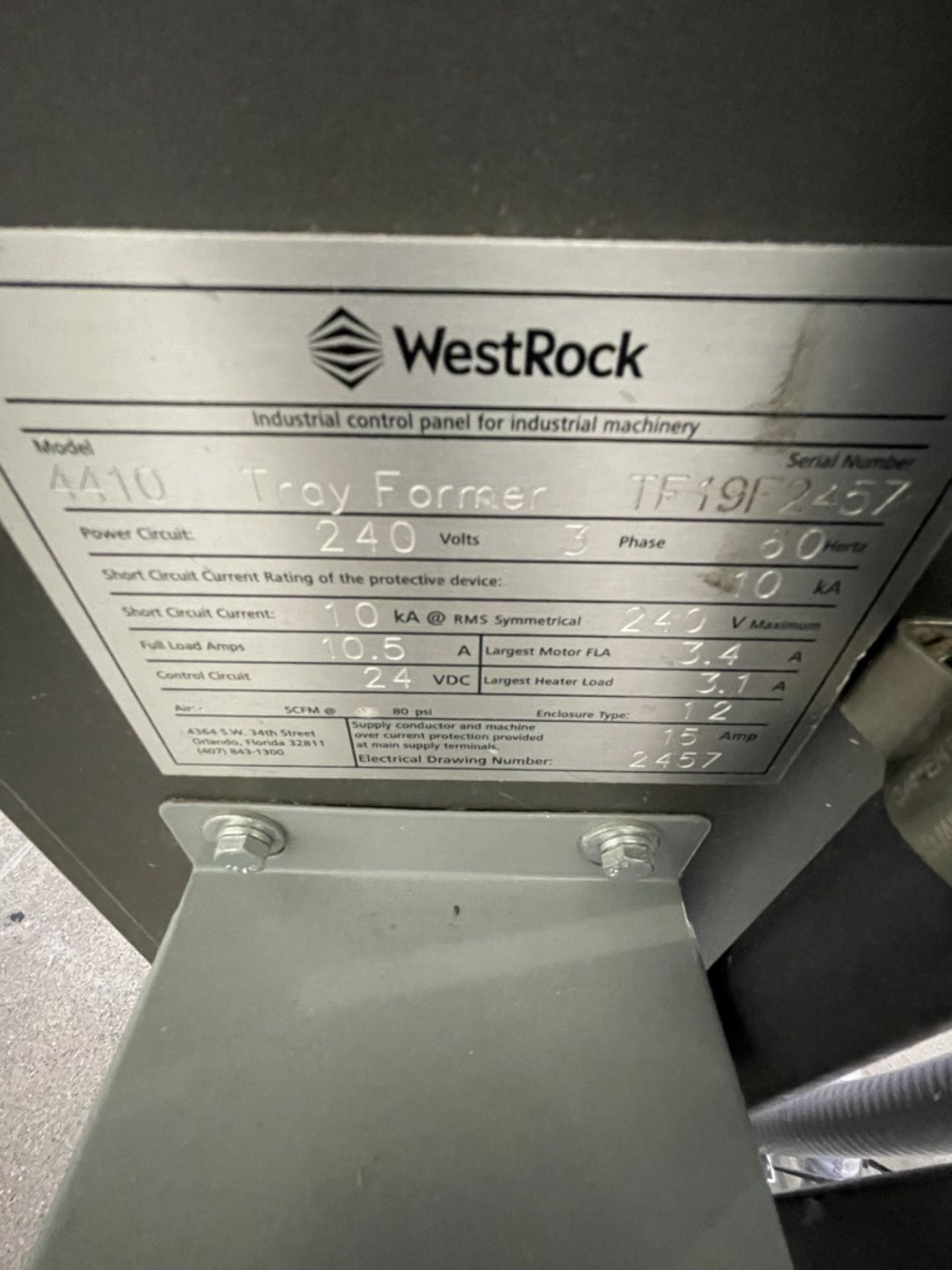 WEST ROCK TRAY FORMER, MODEL 4410, S/N TF19F2457, EQUIPPED WITH NORDSON PROBLUE 10 GLUE POT, ALLEN - Bild 20 aus 24