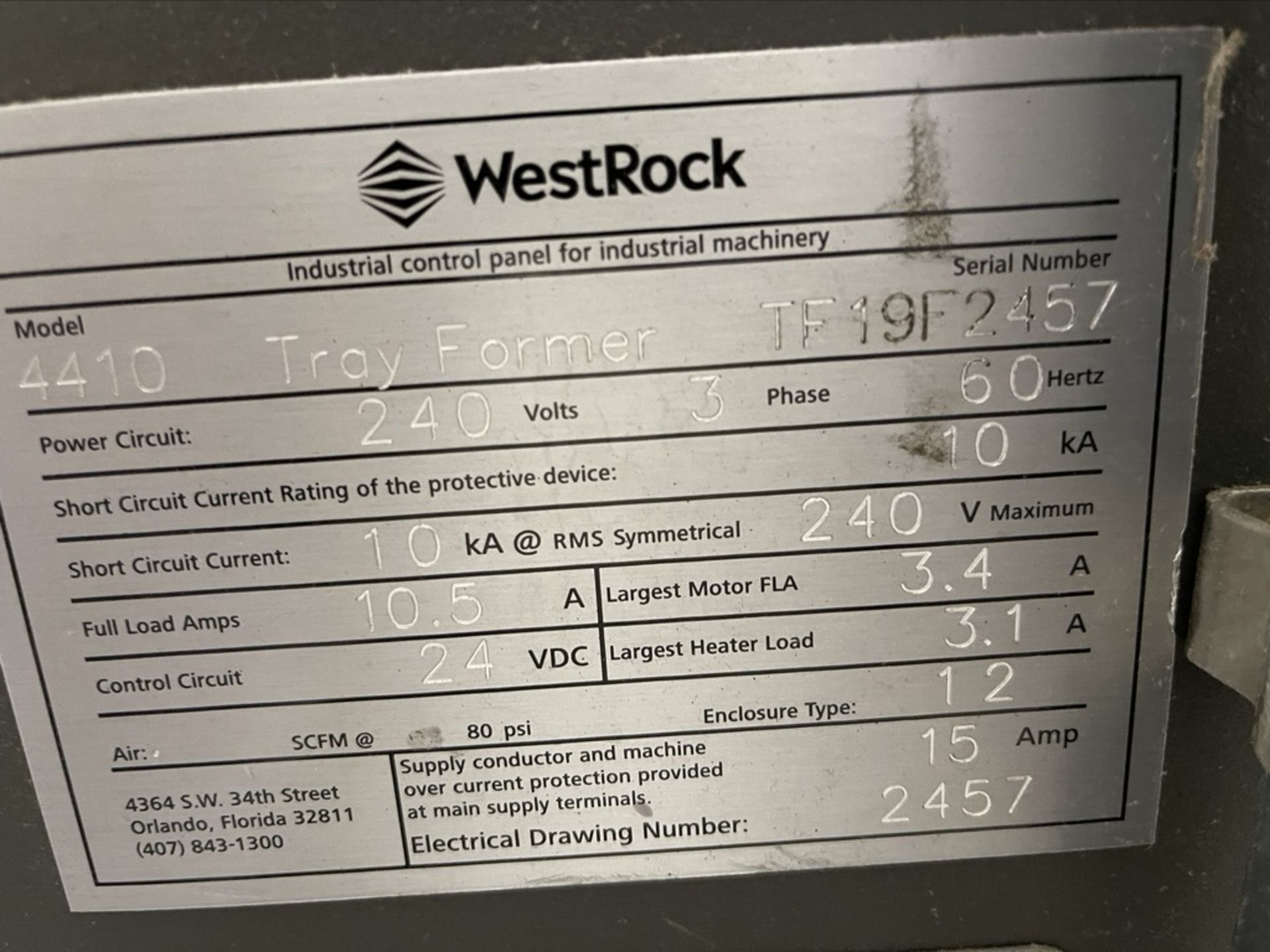 WEST ROCK TRAY FORMER, MODEL 4410, S/N TF19F2457, EQUIPPED WITH NORDSON PROBLUE 10 GLUE POT, ALLEN - Bild 12 aus 24