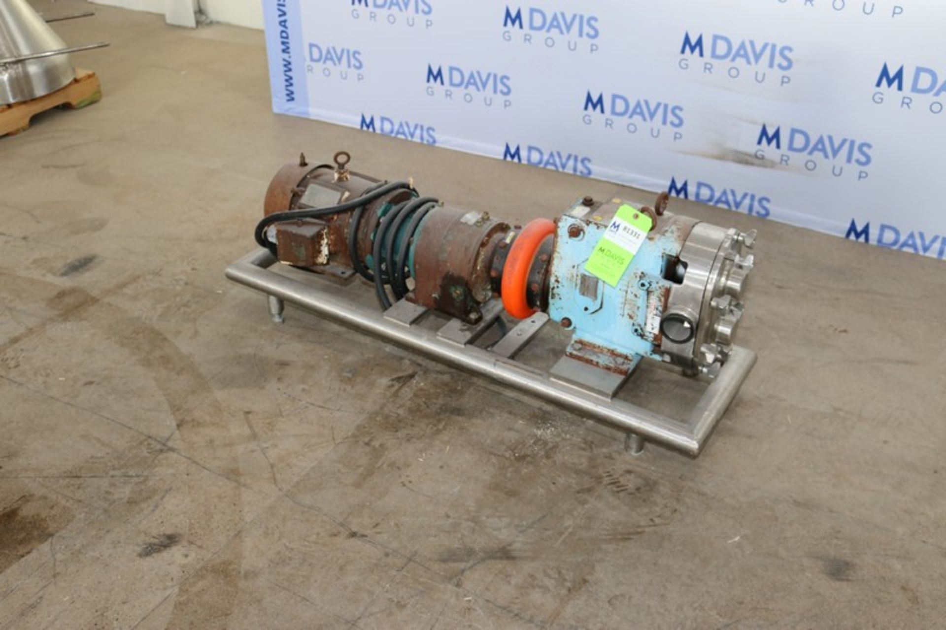 WCB 5 hp Positive Displacement Pump,M/N 060, S/N 223731R1 98, with Aprox. 2-1/2" Clamp Type Inlet/