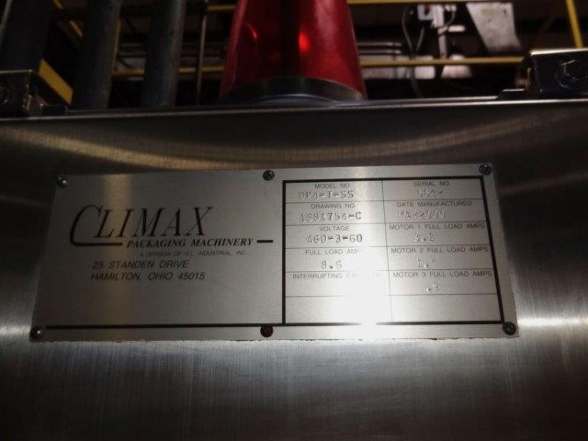 CLIMAX DP4 Drop Packer; Dual drop heads; Stainless steel frame (Located Charleston, SC) - Image 5 of 5