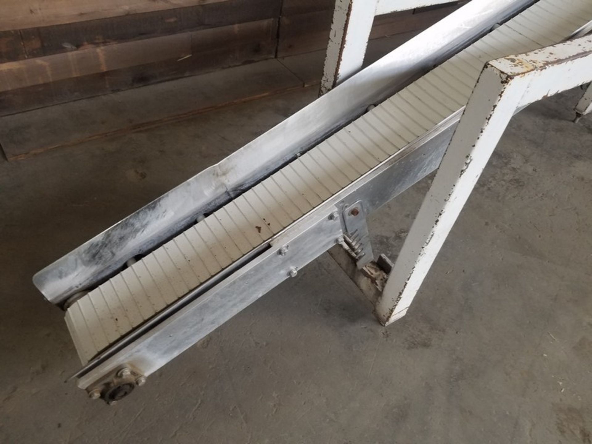 Incline Food Grade Belt Conveyor (NEW Belt) - Aprox. 5-1/4" W x 108" L x 8" Low and 50" High ( - Image 2 of 4