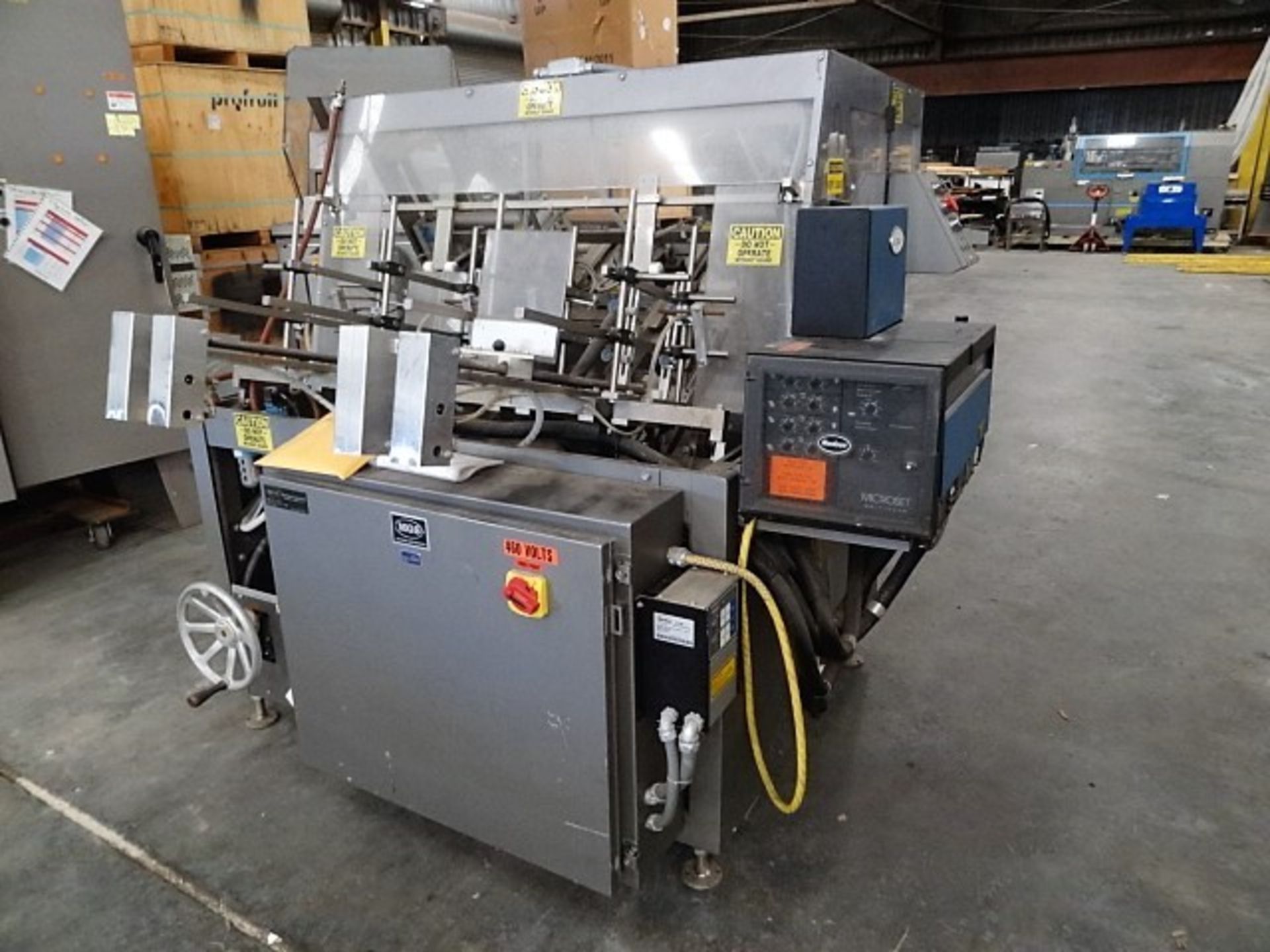 MGS Dual-Mandrel Tray Former with Nordson 3400 Hot Melt Glue; Model CFG-250 (Located Charleston,