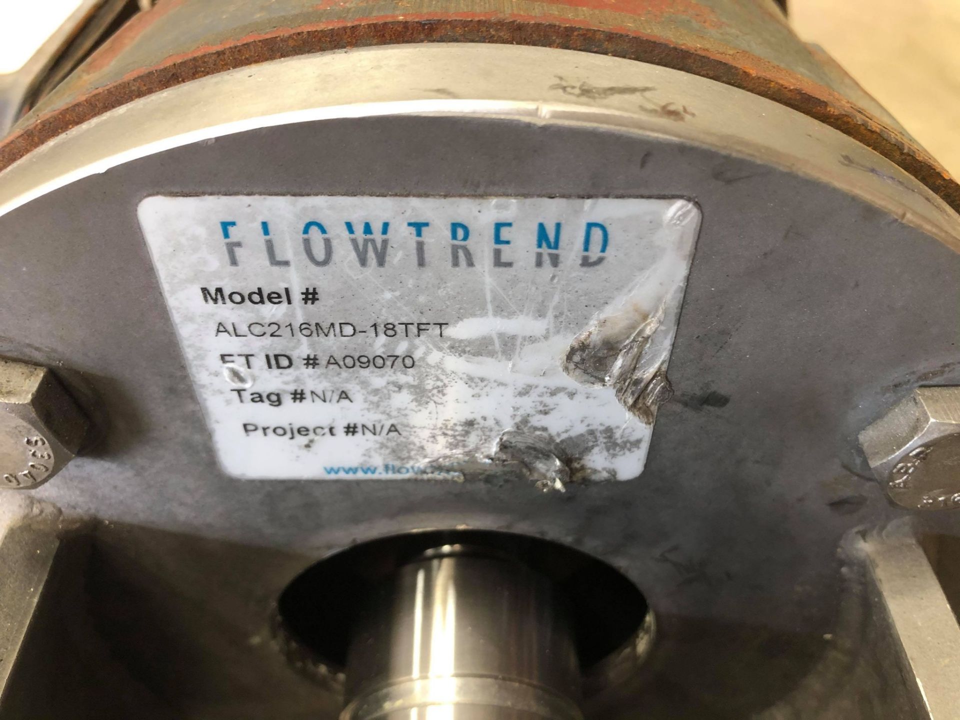 Flowtrend Pump, Model ALC216MD-18TFF, ID #A09070, High Speed, Tri-Clamp 2" Inlet, 1-1/2" Outlet, 230 - Image 4 of 4