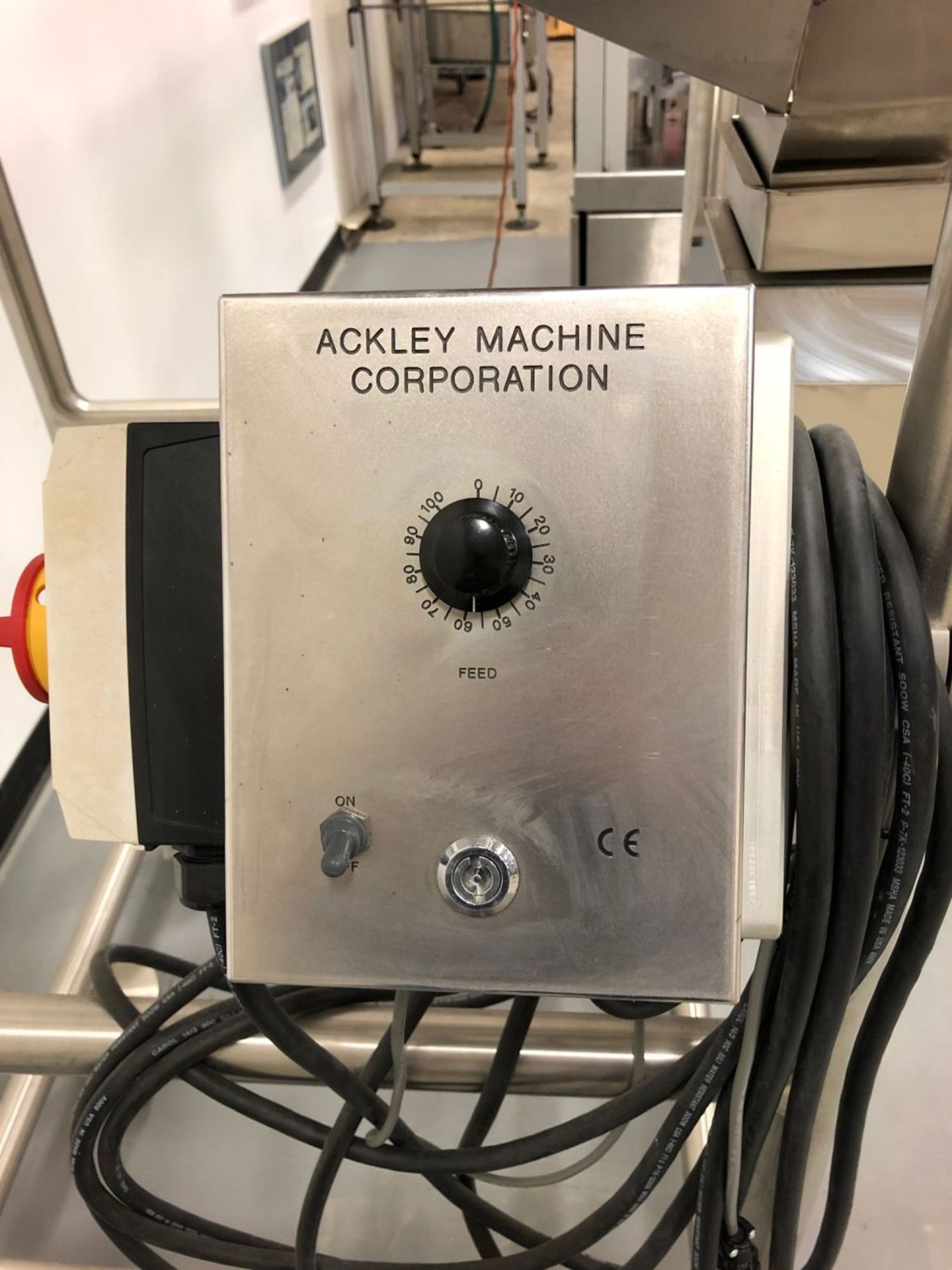 Ackley Tablet Printer with Feeder. Both units are on wheels, Printer Serial Number is: 1181. As - Image 2 of 7