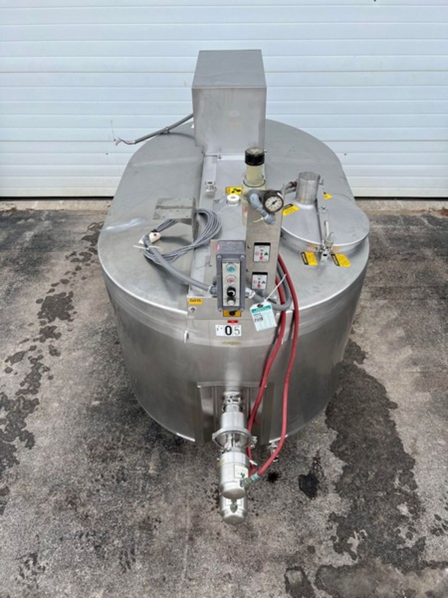 Aprox. 350 Gal. Double OO Cheese Vat, Model R4049, S/N 884098 with (2) Agitators, 1 hp, 208-230 - Image 5 of 5