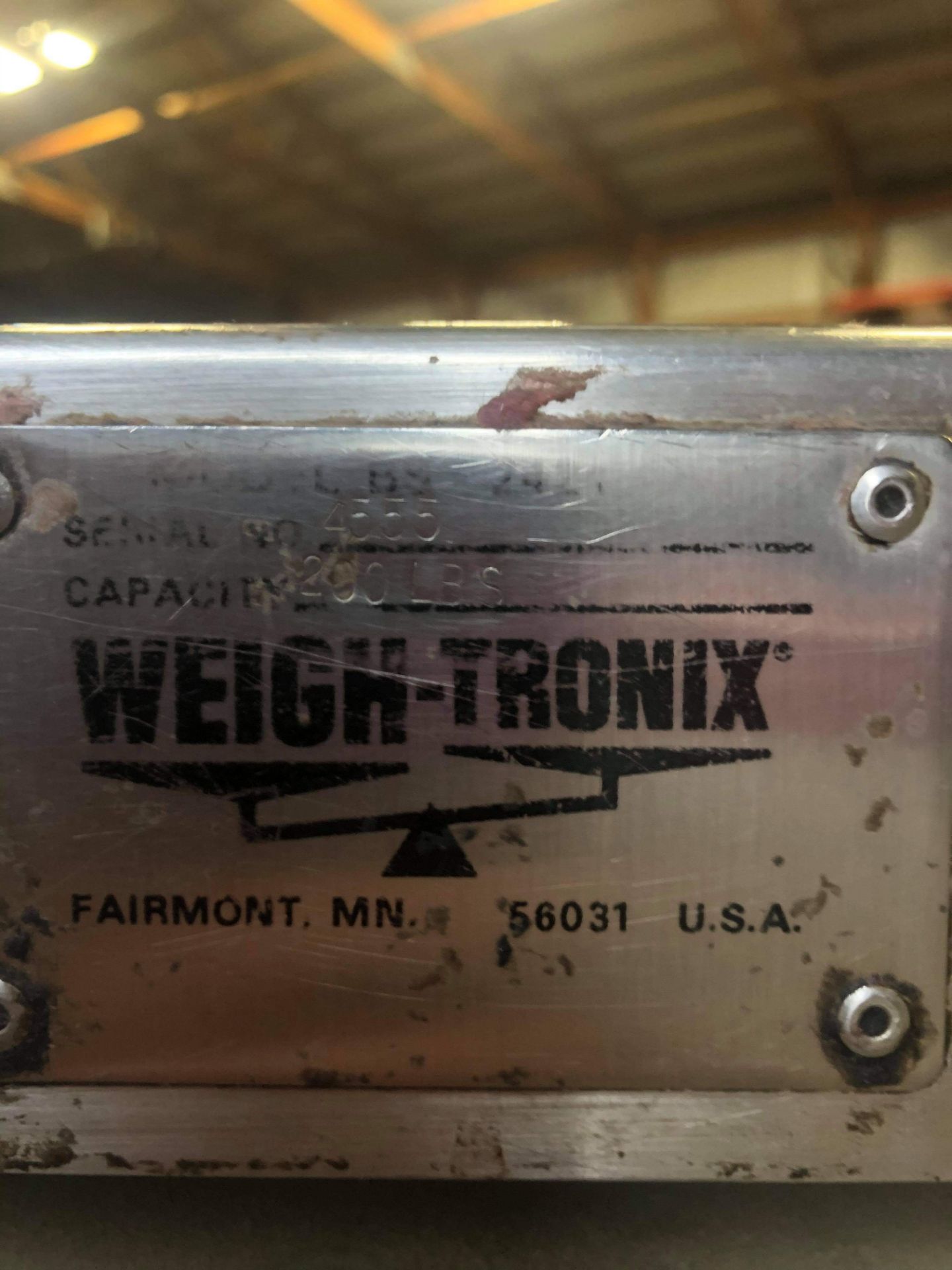 Weigh-Tronix Aprox. 200 lb. Capacity Scale, Model WI-127, S/N 4555, with Scale Dimensions Aprox. 24" - Image 4 of 4