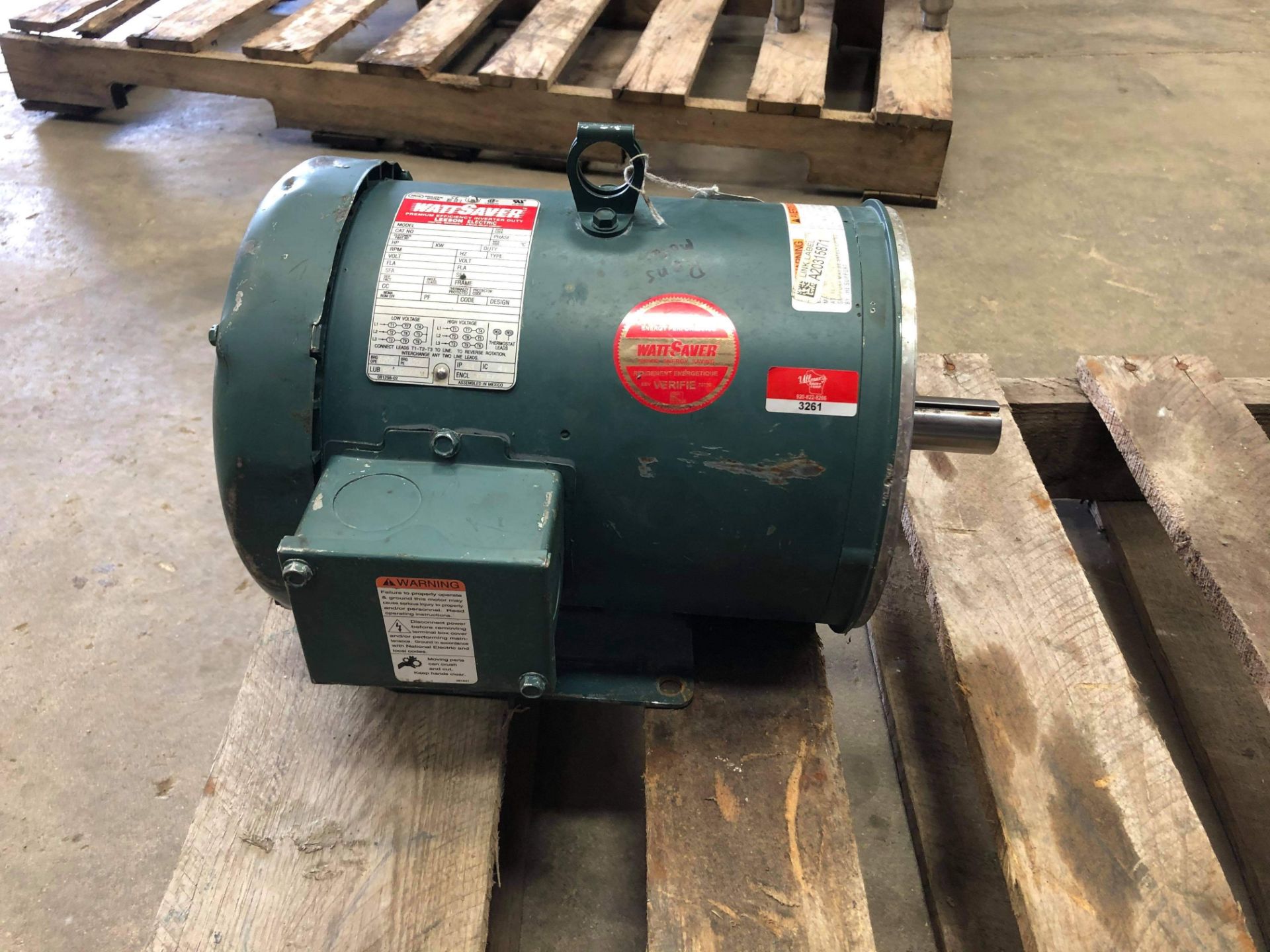 Leeson 3 hp Motor, Model C182T34FK10A, Cat #15209.00 with Frame 182TC, 230/460 V, 3515/2885 RPM, 3 - Image 2 of 6