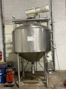 APV Americas Aprox. 1,000 Gal. S/S Jacketed Processing Tank, Model CCA, S/N K-2679, Jacket MAWP 75,