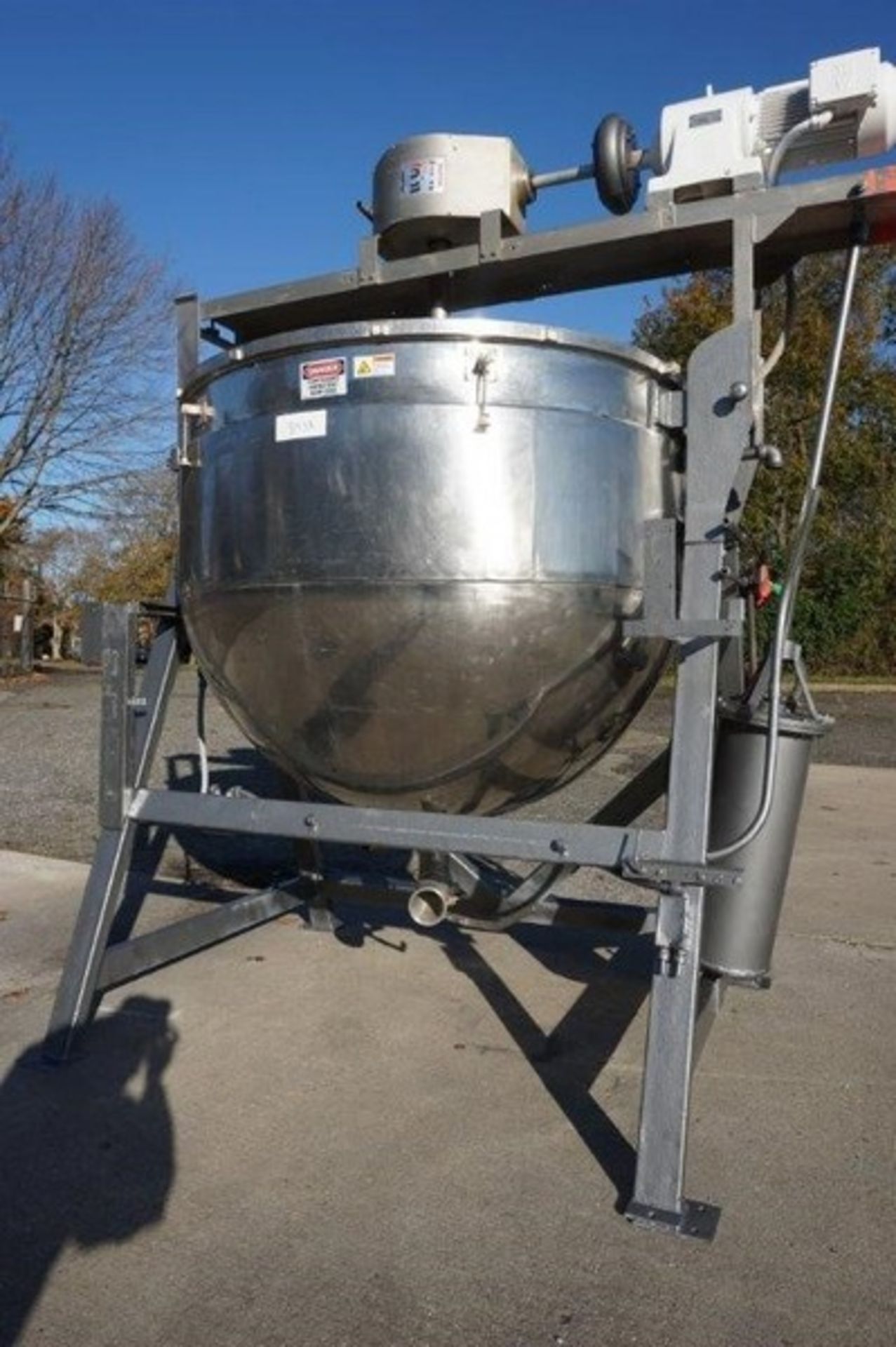 Used Lee 500 Gallon Stainless Steel Jacketed Double Motion Scrape Surface Agitated Kettle - Image 3 of 7