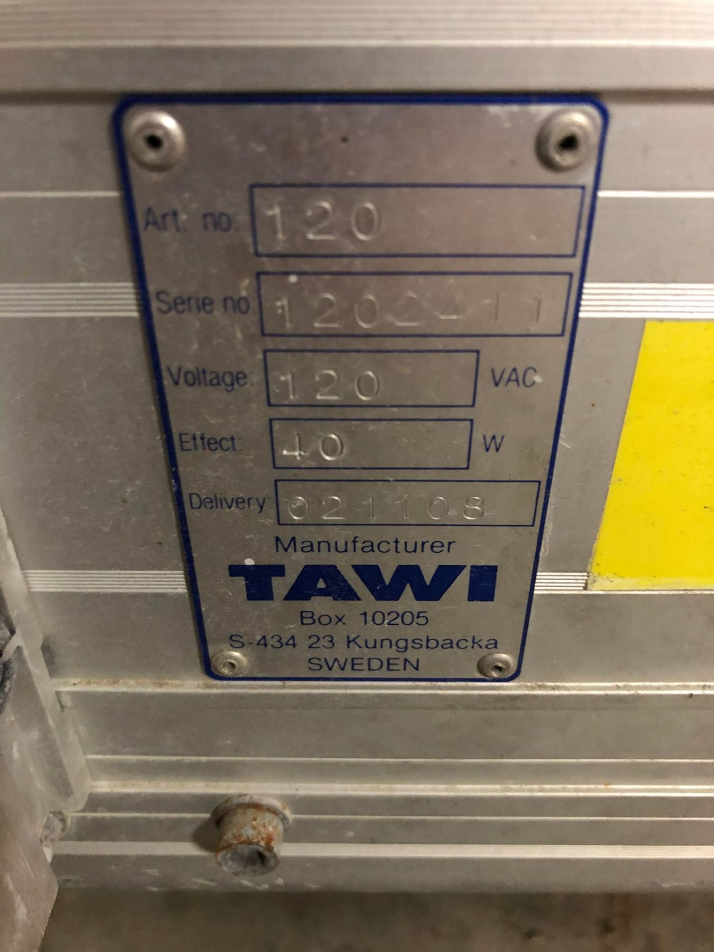 Tawi Protema 120 Pro Film Lift, Model 120, S/N 1202411, Year Mfg. 2008 with Charging System, Hand- - Image 4 of 4