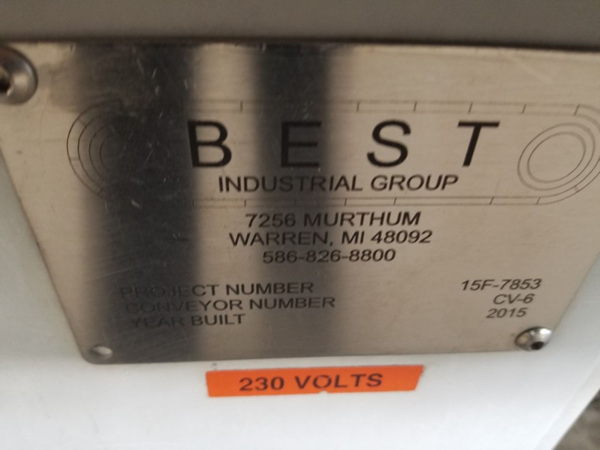 Best Industrial Belt Conveyor, Aprox. 24" W x 96" L x 36" H (2015) (Loading Fee $300)(Located - Bild 5 aus 5