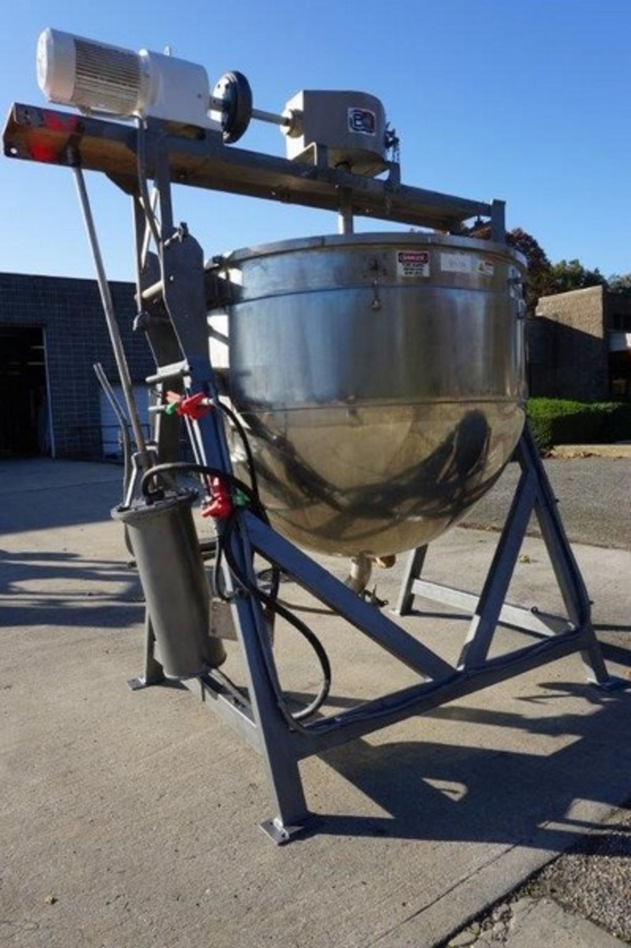 Used Lee 500 Gallon Stainless Steel Jacketed Double Motion Scrape Surface Agitated Kettle - Image 5 of 7