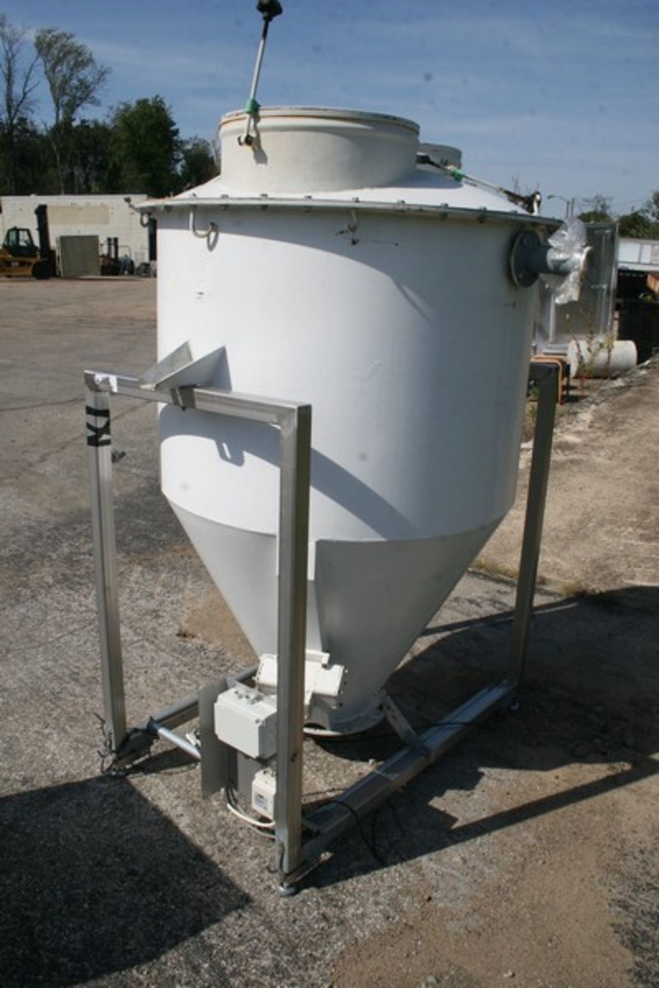 Lucky Country Aprox. 400 Gal. Bottom Powder Bin on S/S Frame, Aprox. 65" x 45" (Loading / Handlng - Image 7 of 11