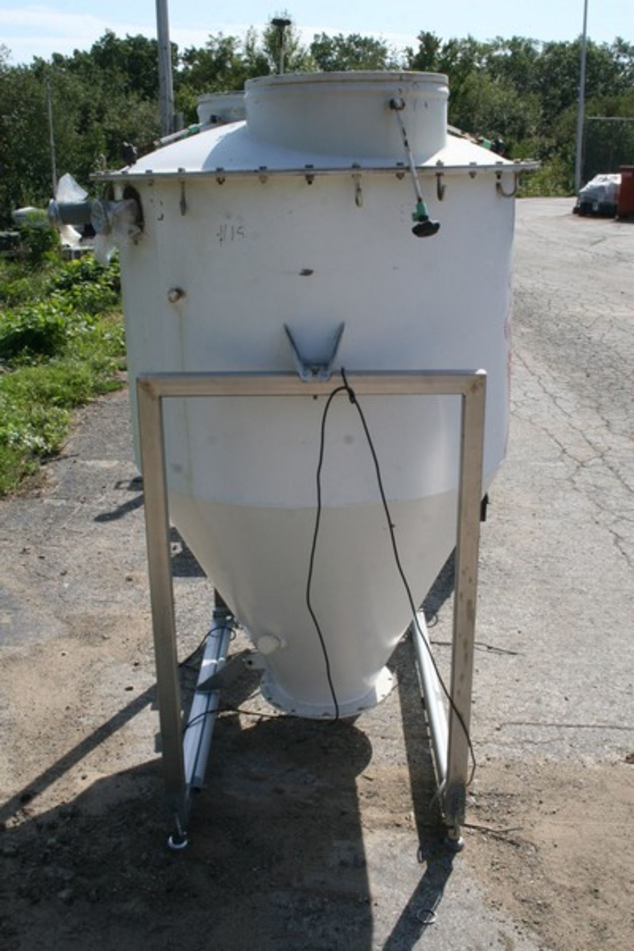 Lucky Country Aprox. 400 Gal. Bottom Powder Bin on S/S Frame, Aprox. 65" x 45" (Loading / Handlng - Image 3 of 11