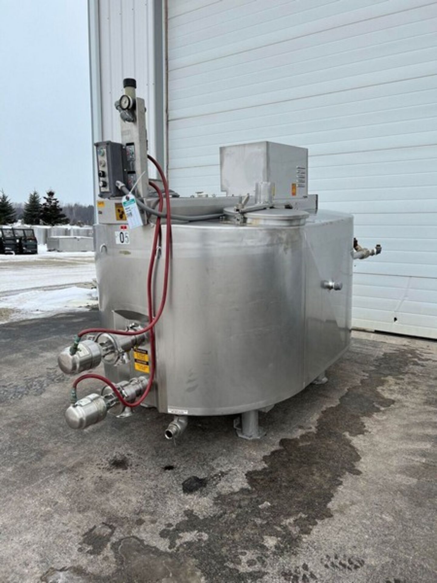 Aprox. 350 Gal. Double OO Cheese Vat, Model R4049, S/N _________ with (2) Agitators, 1 hp, 208-230