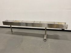 Belt Conveyor. 118" Long, 9 3/4 Wide Belt. 110 Volt Variable Speed. Belt is 28" High. As shown in