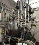 Used Lee 500 Gallon Stainless Steel Jacketed Double Motion Scrape Surface Agitated Kettle