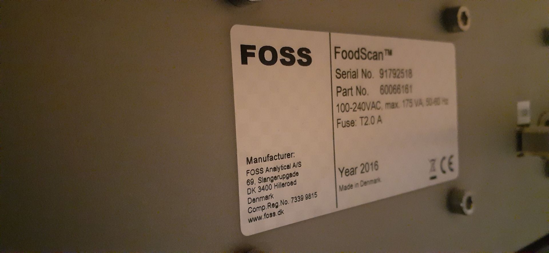 Foss Foodscan Lab, S/N 91792518, VAC 100-240, Year 2016 (Located Hicksville, OH) - Image 23 of 23