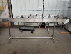 Aprox. 1-1/2" W x 108" Long x 40" H S/S Food Grade Belt Conveyor (Located Fort Worth, TX)