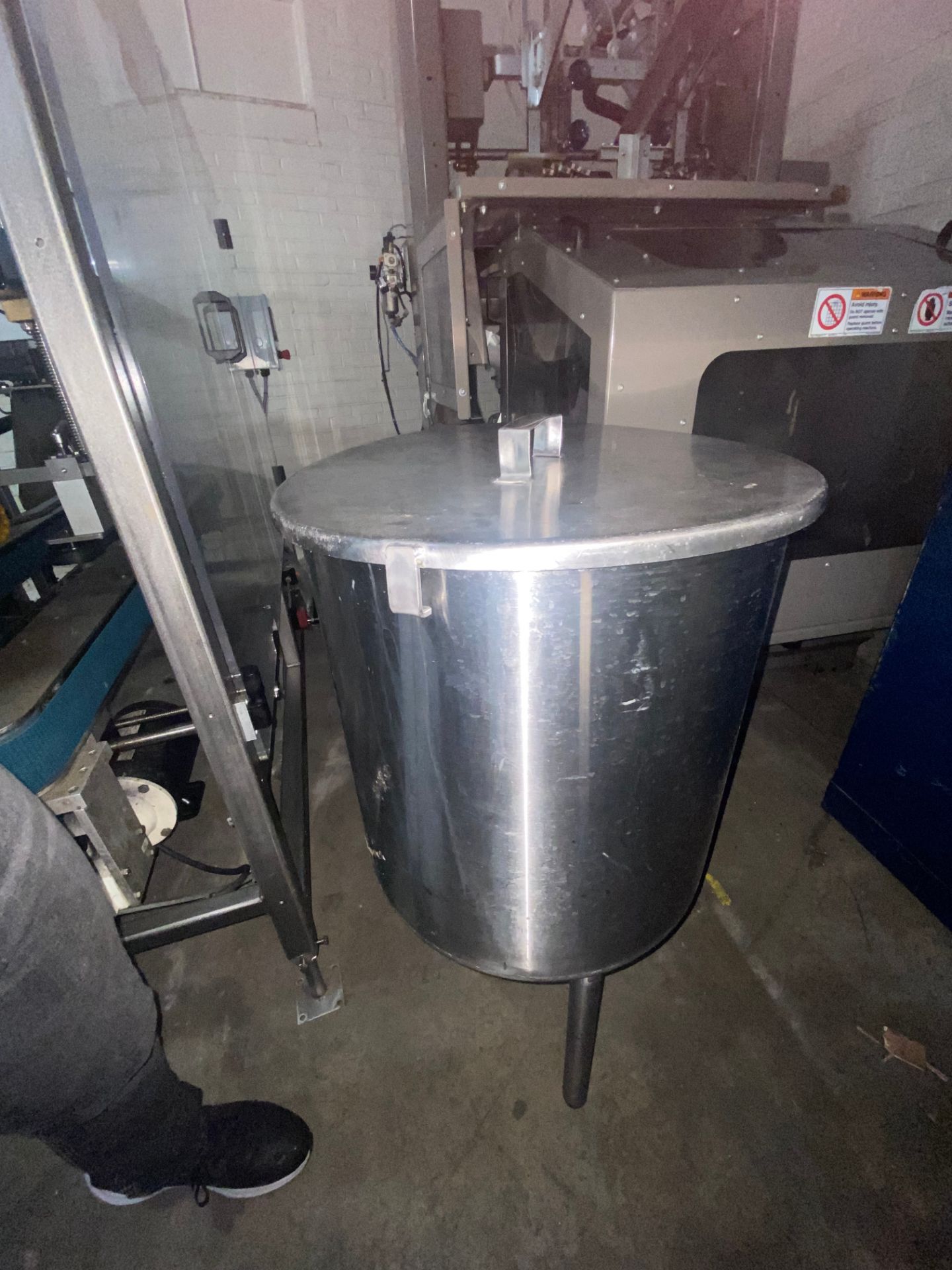 Aprox. 50 Gal. S/S Single Wall Balance Tank, Mounted on S/S Legs (LOCATED IN BALTIMORE, MD) ( - Image 2 of 2