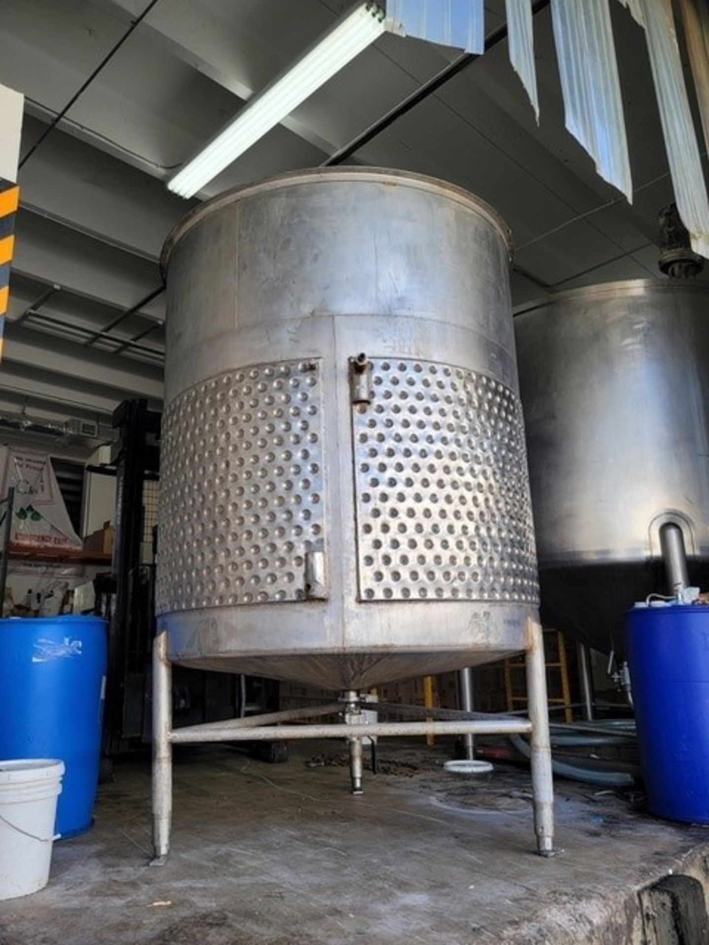 Aprox 1000 Gallon Dimple Jacketed Tank (NOTE Missing Motor) -- Sold As Is Where Is NOTE: Buyer