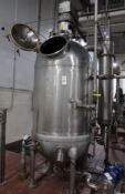 Hamilton 150 Gal. S/S Steam Jacketed Vacuum Kettle, Model ____________, S/N 111279 with Scrape