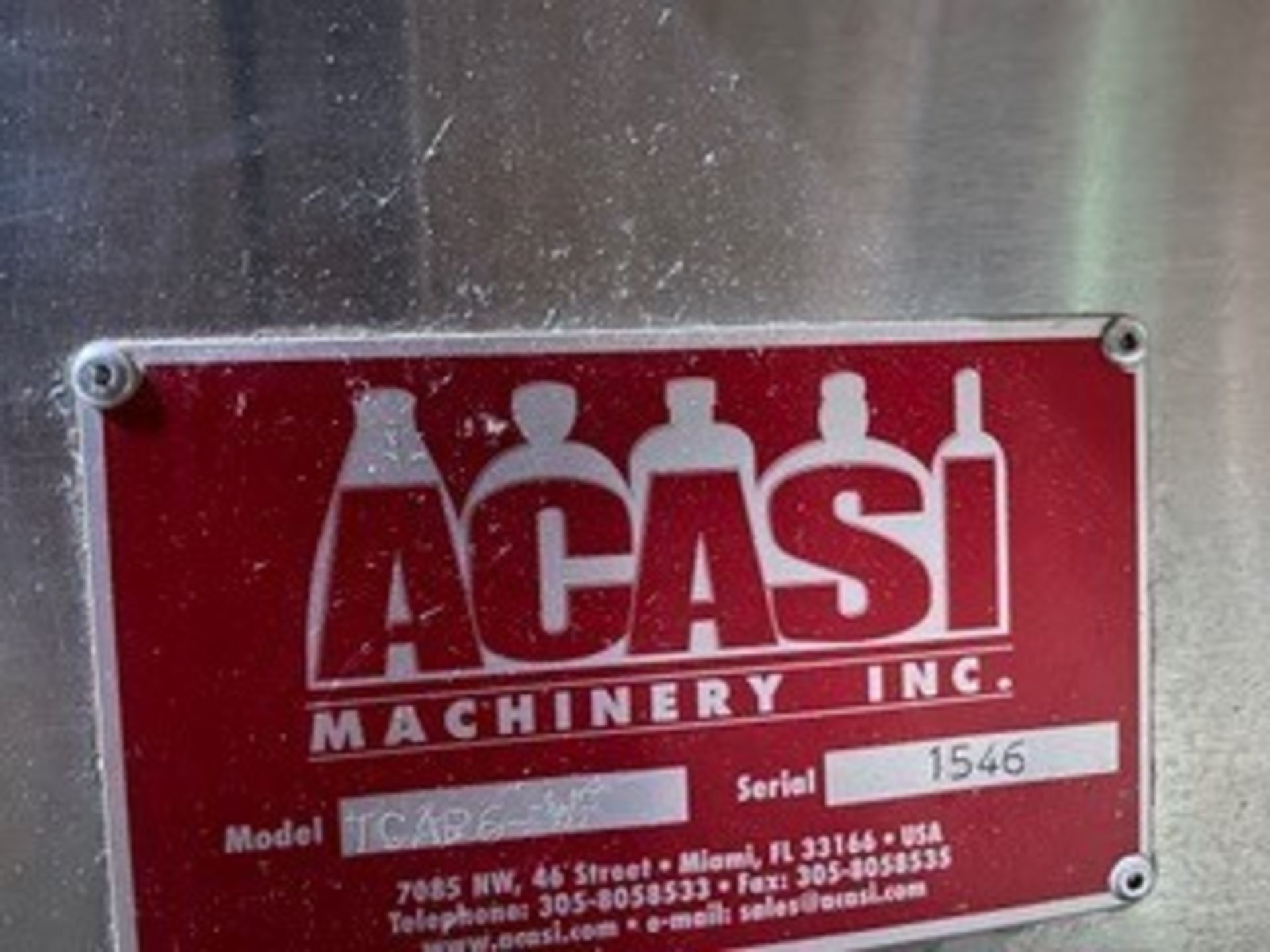Acasi Model TCAP6-WF, S/N 1546 (includes CLI Unicap-100 WF, S/N 2-33688EC Elevator (Loading Fee $ - Image 3 of 4