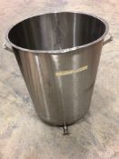 Qty 3 - Stainless Steel Pots. Includes the following: 1) - Stainless Steel Pots with outlet. 24 inch