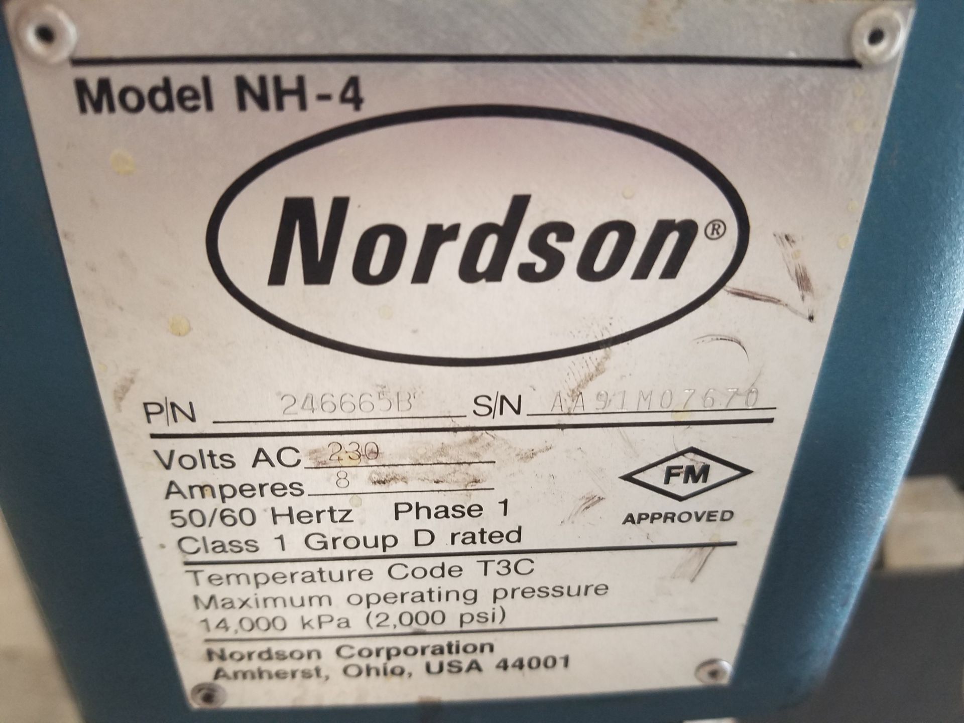 Nordson Fluid Heater, Model NH-4, P/N 246665B, S/N AA91M07670, Volt 230, Single Phase - Bild 5 aus 5