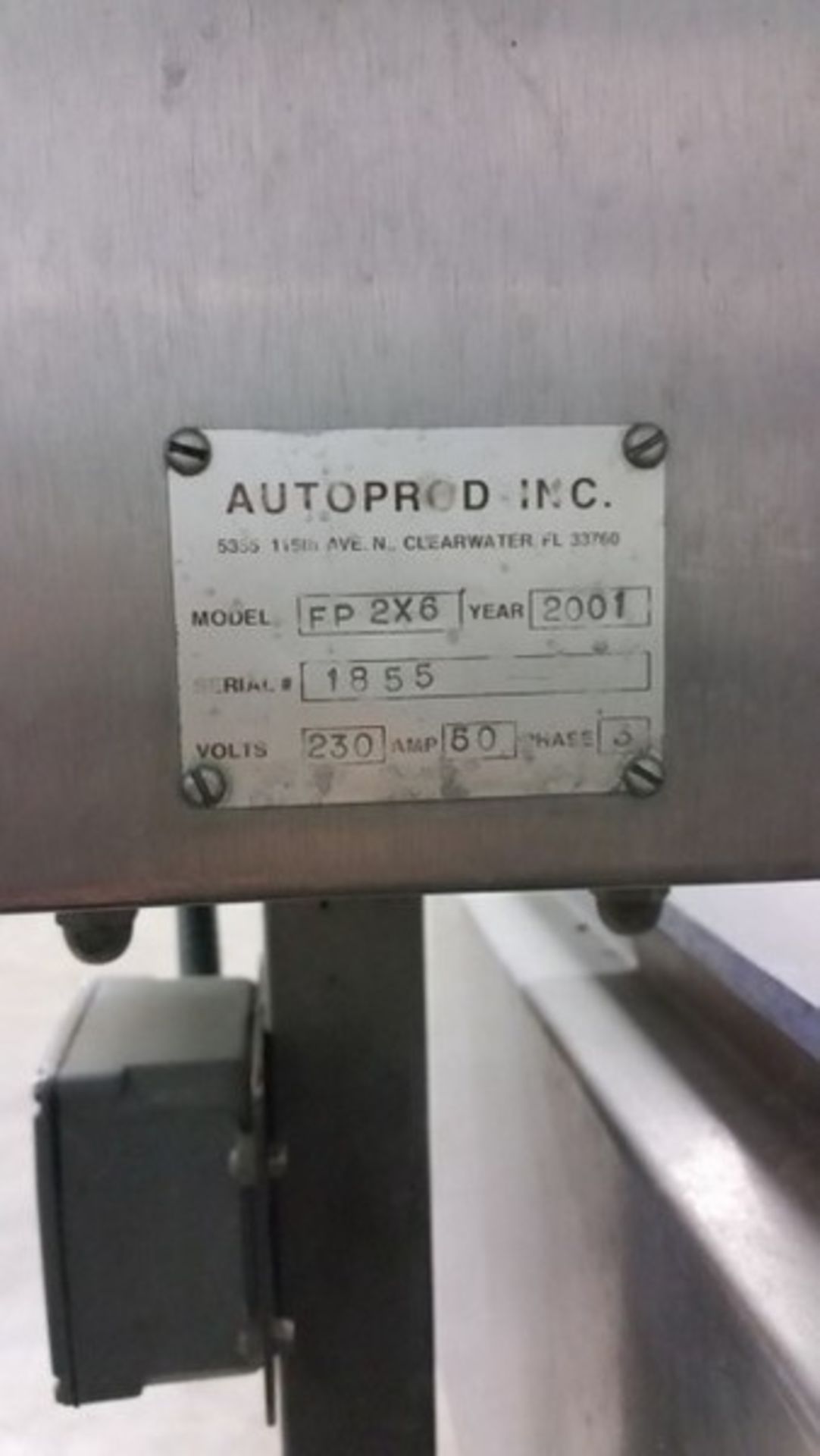 Autoprod FP 2X6 Inline Cup Filler, Model FP 2X6, S/N 1855, Year Built 2001 (Loading Fee $550) ( - Image 2 of 7