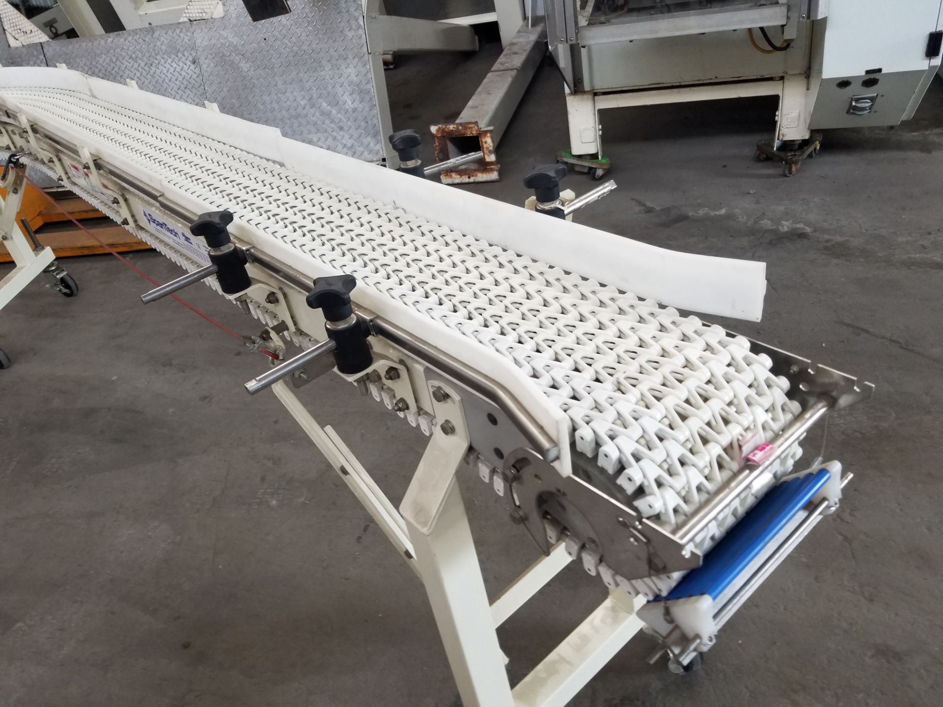 Spantech 8" W x 18' Long Conveyor with Speed Controls, Casters, Side Rails, Volt 110 - Image 3 of 5