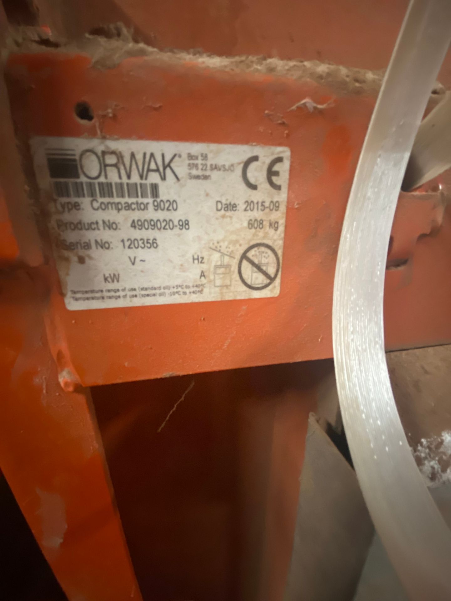 2015 Orwak 3-Section Compactor, Type Compactor 9020, S/N 120356 (LOCATED IN BALTIMORE, MD) (Loading, - Bild 4 aus 5