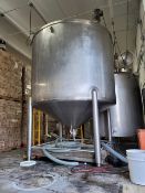 Feldmeier Aprox 1600 Gallon Stainless Steel Cone Bottom Mixing Tank -- Sold As Is Where Is NOTE: