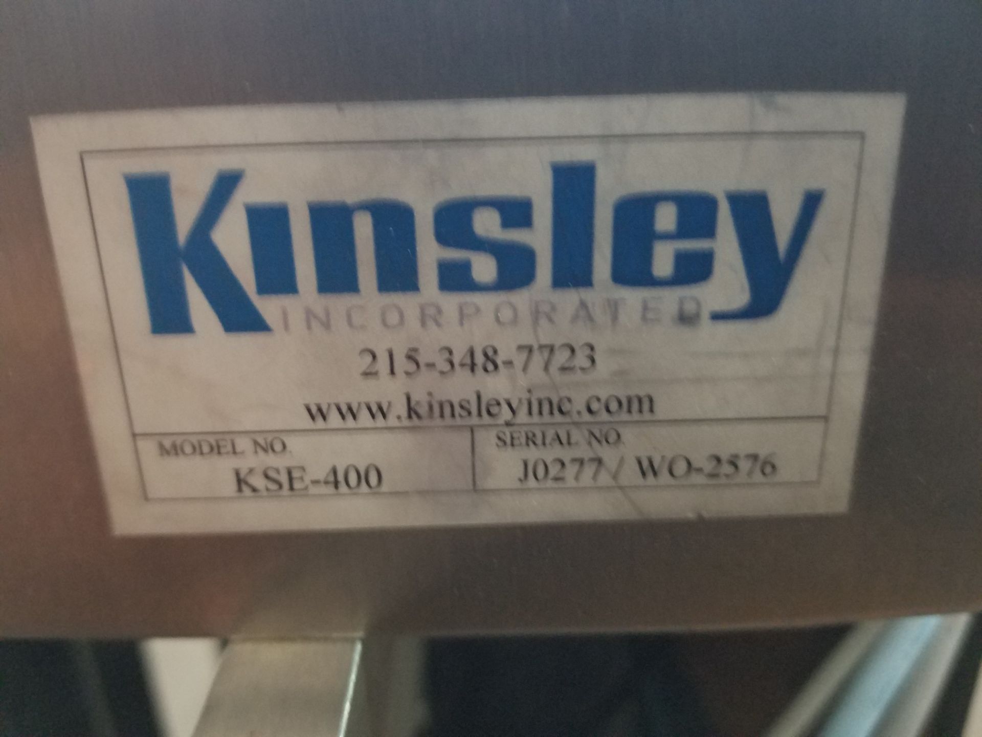 Kinsley Bottle Turner, Model KSE-400, S/N J0277/WO-2576, Volt 120 (Rigging, Loading & Site - Bild 5 aus 5