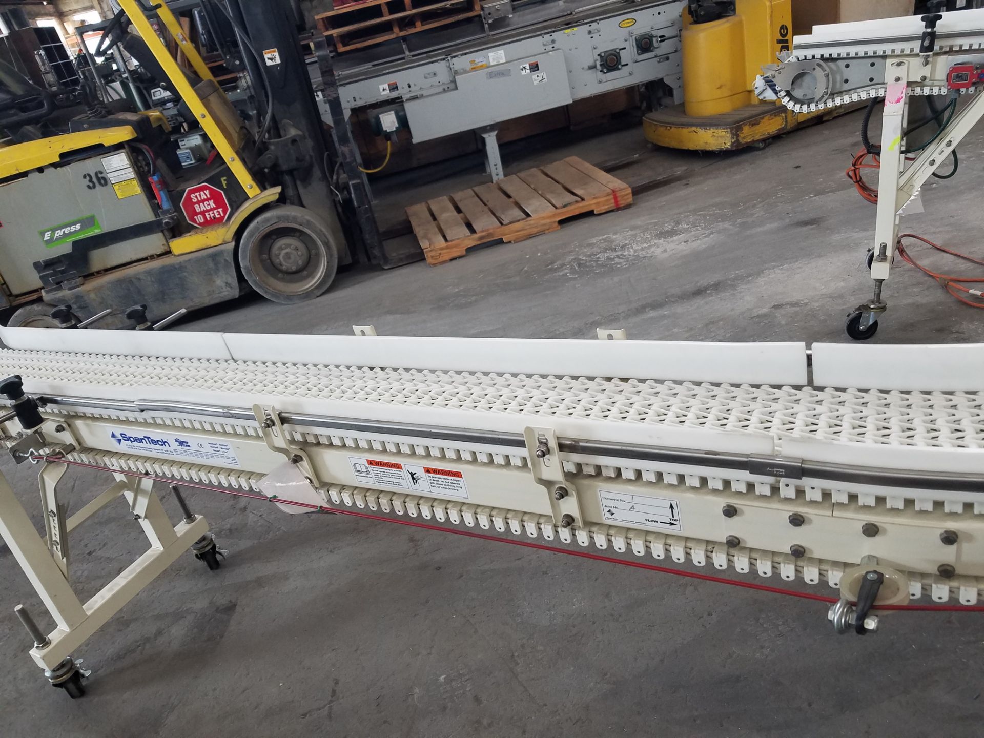 Spantech 8" W x 18' Long Conveyor with Speed Controls, Casters, Side Rails, Volt 110 - Image 5 of 5