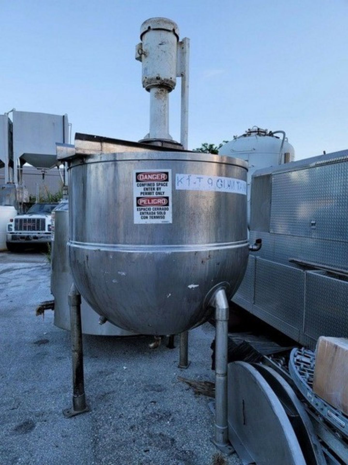 Groen 500 Gal. S/S Kettle, with 40 psi Steam Jacketed, 20 hp Wash Down Motor, 208-230/460 V, 60