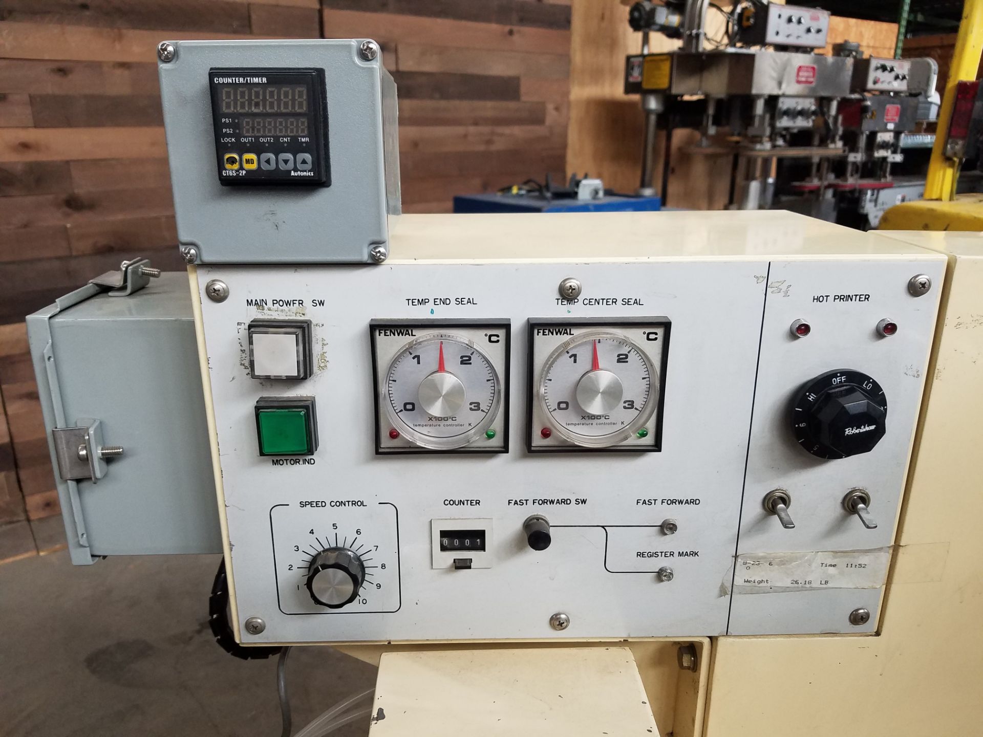 Ultrasonic Automatic Form, Fill and Seal, Model 380BS-11, S/N 55000813, Volt 220, Single Phase ( - Image 4 of 5