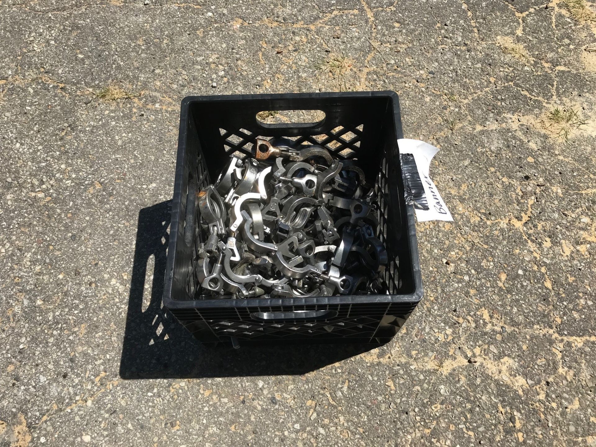 (88) 1.5" S/S Clamps (Loading Fee $25) (Located Union Grove, WI)