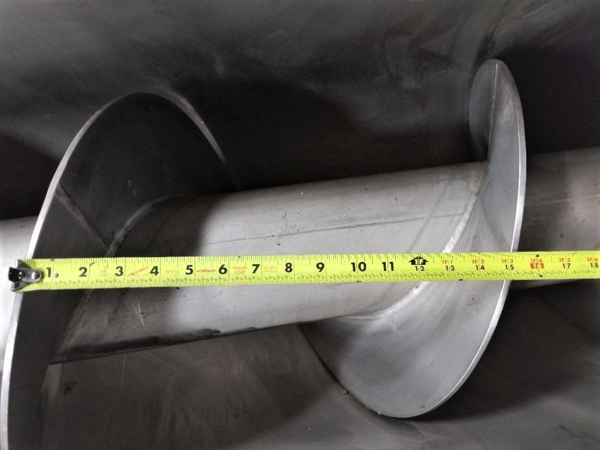 Mepaco S/S Sanitary Incline Screw/Auger Conveyor, Model 185, S/N 6332-1 with16" Diameter Hopper, - Image 4 of 18