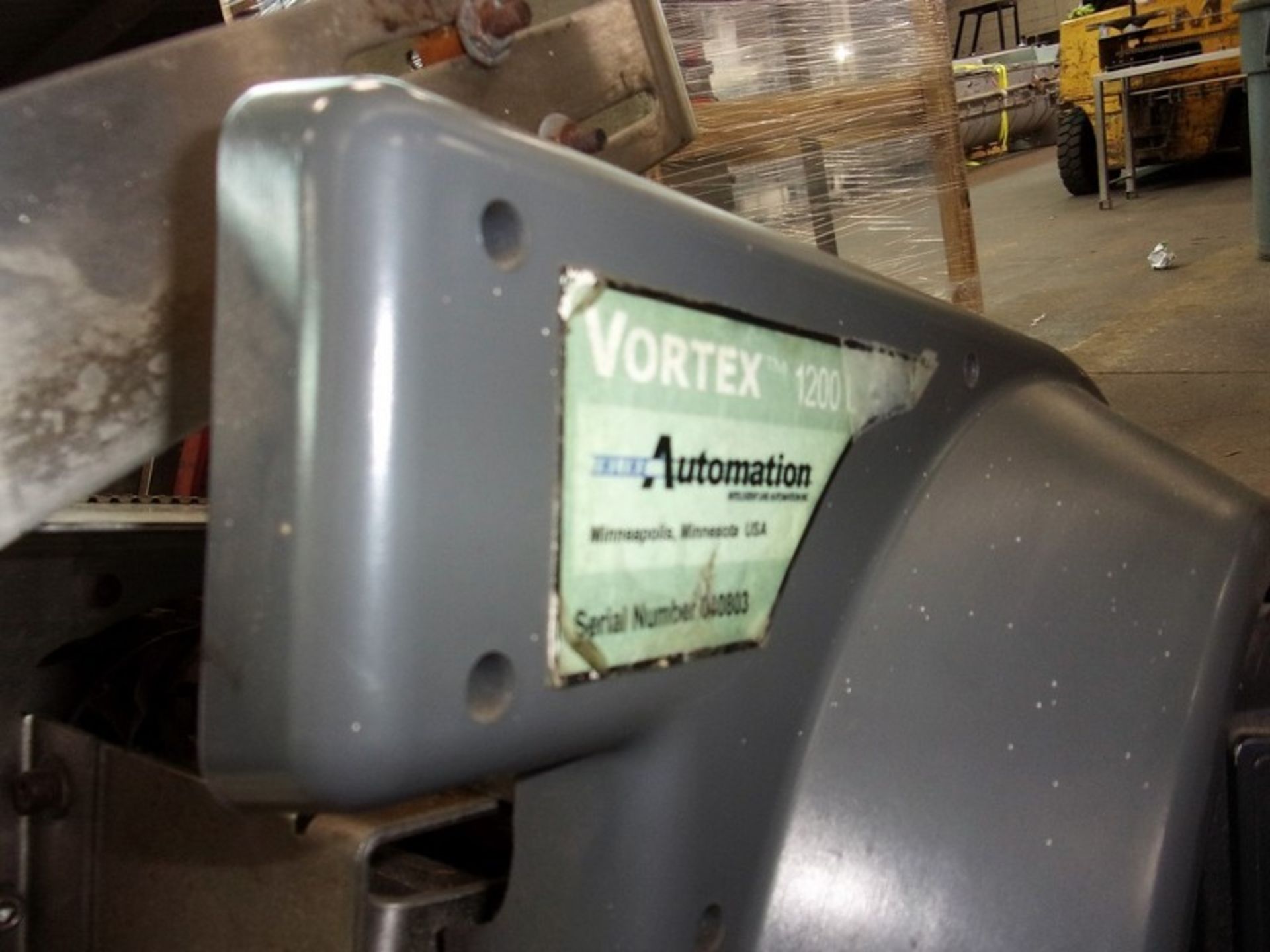 Vortex Inline Automation Auto Adjusting Friction Feeder, Model 1200L, S/N 040803, Unit was last used - Bild 7 aus 8