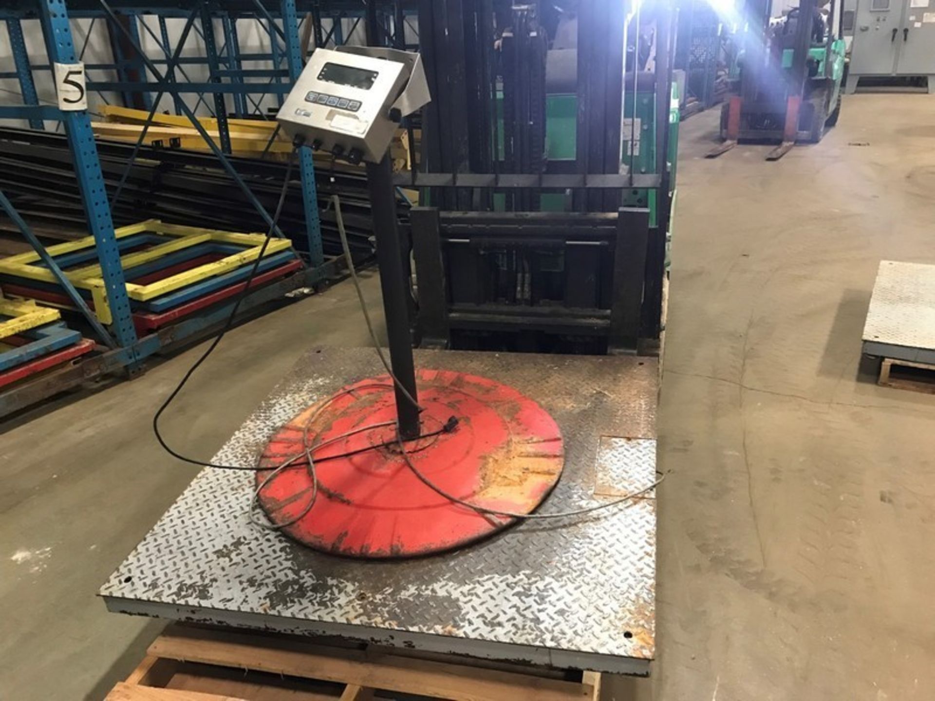 Aprox. 5,000 lb. Capacity Floor Scale with Digital Read-Out and 4' x 4' Platform (Rigging Fee $50.